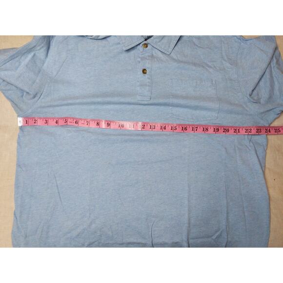 L.L.BEAN Men's Light Blue Cotton Polo Shirt Size Large Preppy Coastal Classic - Picture 4 of 6